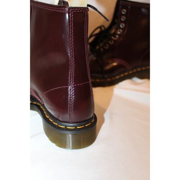 NIB DR. MARTENS Women's Vegan Leather 1460 Boots Cherry Red Oxford Boots - Picture 7 of 9